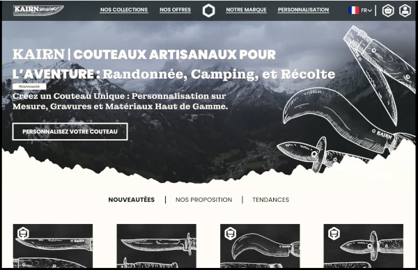 Webdesign site couteau